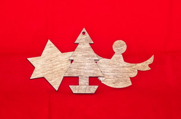 wooden Christmas shapes