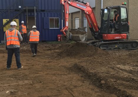 building works at Halliford School