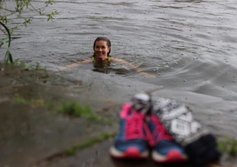 girl in a lake