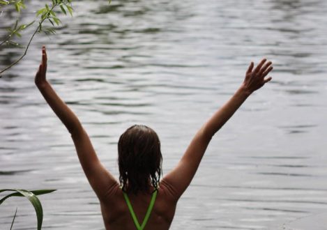 girl in a lake