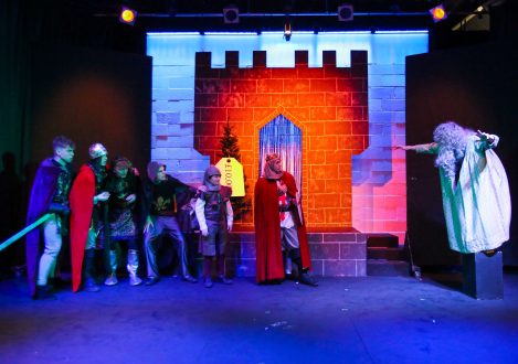 The parts of the Spamalot Play in action