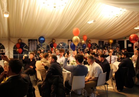 room decorated for Hall of Fame Evening