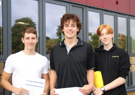 children with their exam results