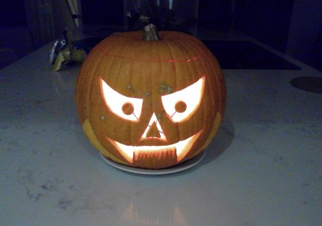 pumpkin with pointy eyes