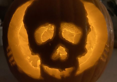 pumpkin with a big smile
