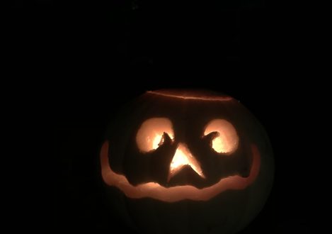 lit pumpkin