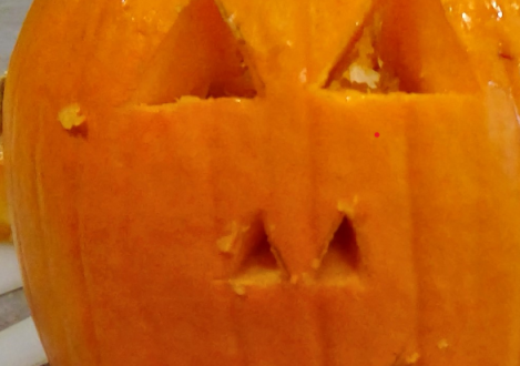 triangles cut into a pumpkin