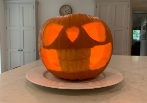 pumpkin with big teeth