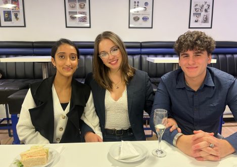 children sat at a table