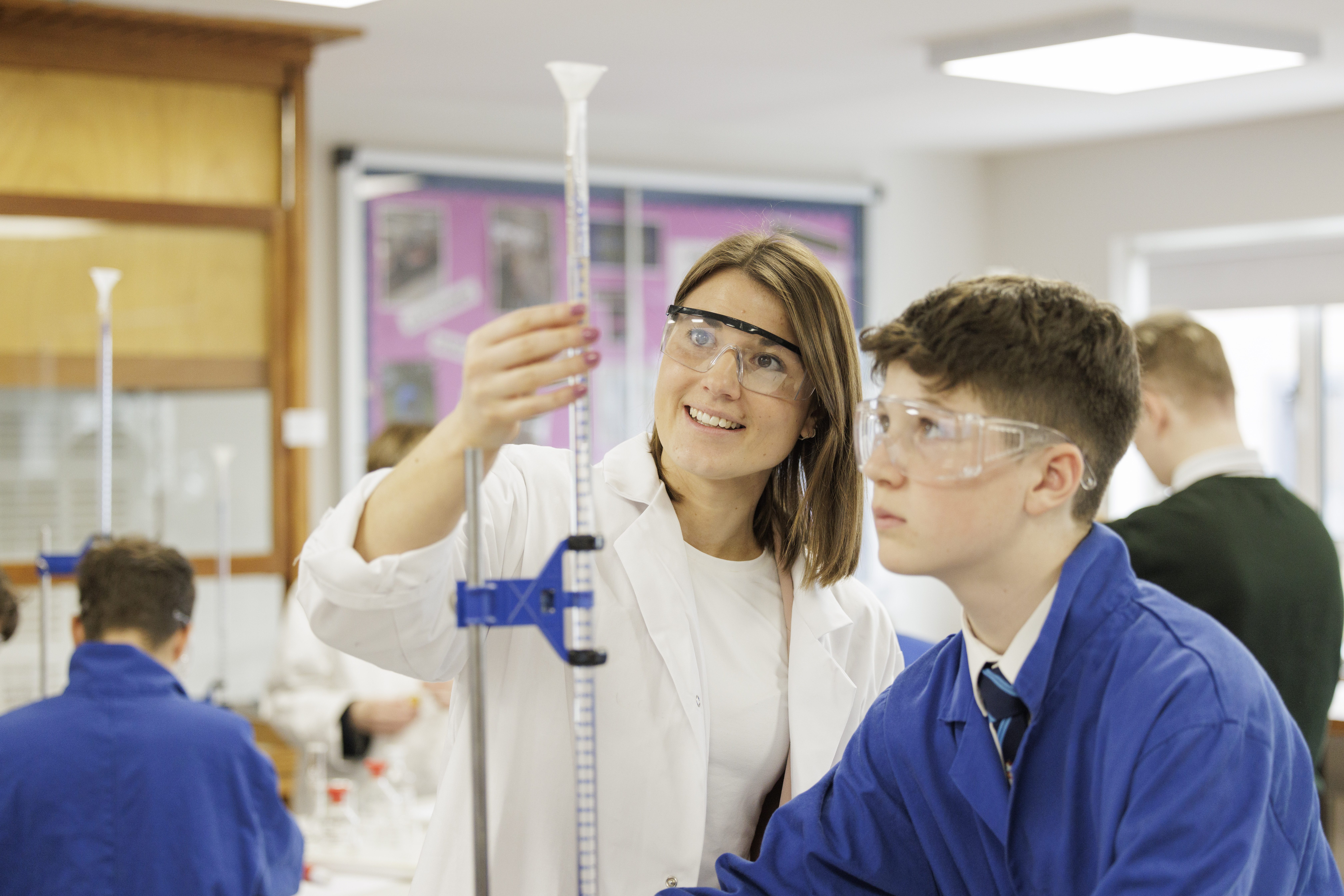 students in the lab