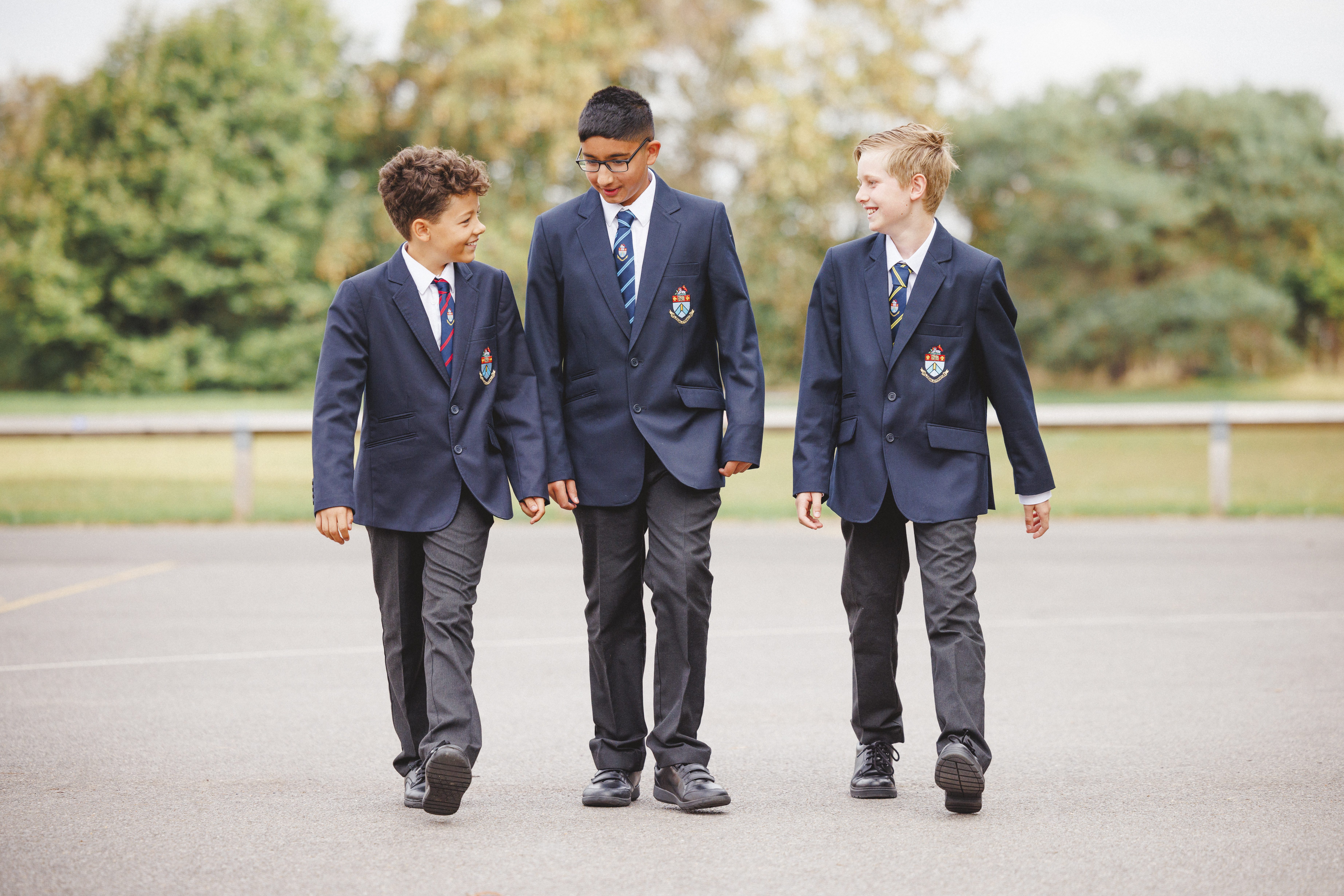 students walking