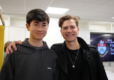 student and man