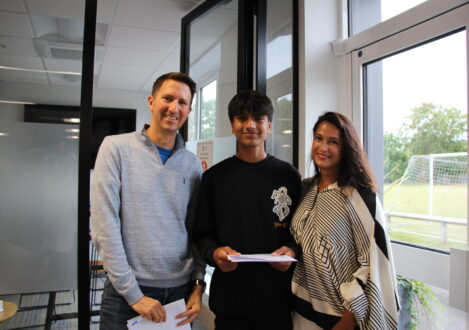 student and his parents