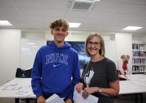 student and his mum