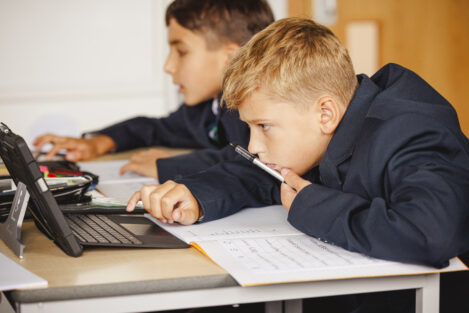 students in class