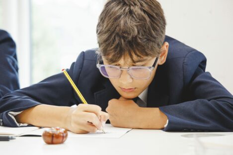 boy writing