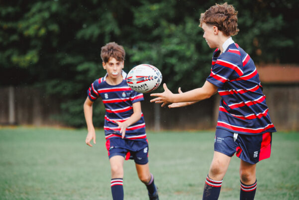students playing rugby