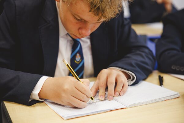 student in class